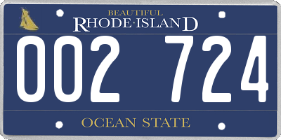 RI license plate 002724
