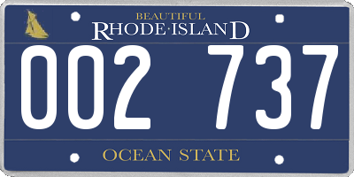 RI license plate 002737