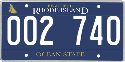 RI license plate 002740