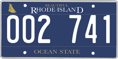 RI license plate 002741