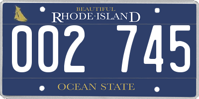 RI license plate 002745