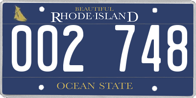 RI license plate 002748