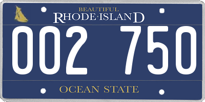 RI license plate 002750