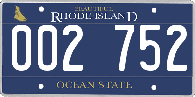 RI license plate 002752