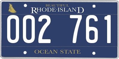 RI license plate 002761