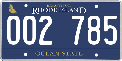 RI license plate 002785