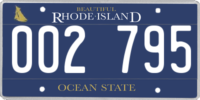 RI license plate 002795