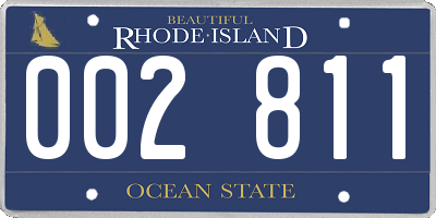 RI license plate 002811