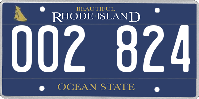 RI license plate 002824