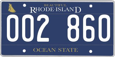 RI license plate 002860