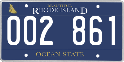 RI license plate 002861