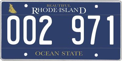 RI license plate 002971