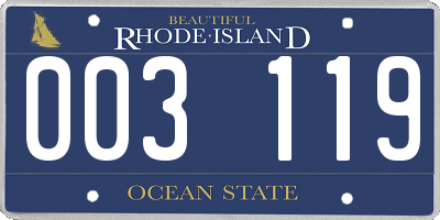 RI license plate 003119