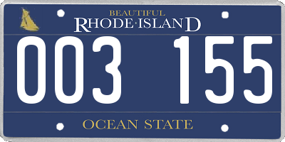 RI license plate 003155