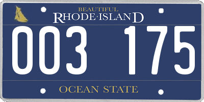 RI license plate 003175