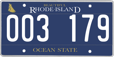 RI license plate 003179