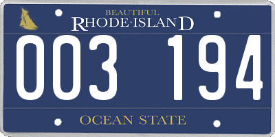 RI license plate 003194