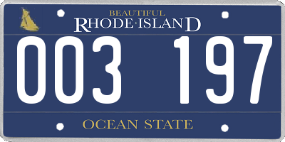 RI license plate 003197
