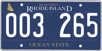 RI license plate 003265