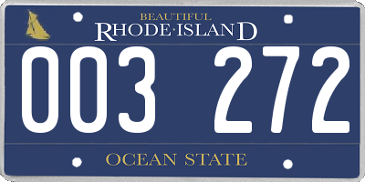 RI license plate 003272