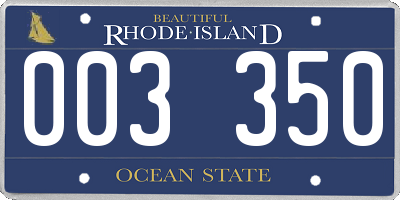 RI license plate 003350