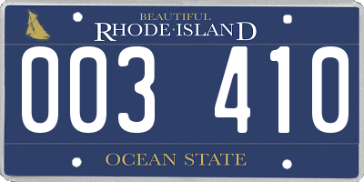 RI license plate 003410