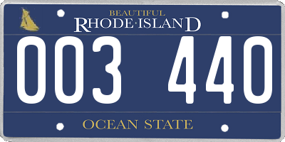 RI license plate 003440