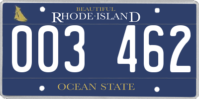 RI license plate 003462