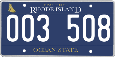 RI license plate 003508
