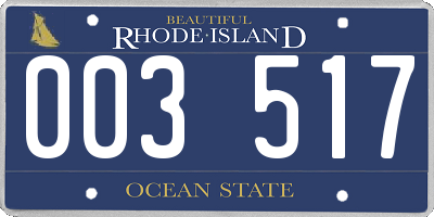 RI license plate 003517