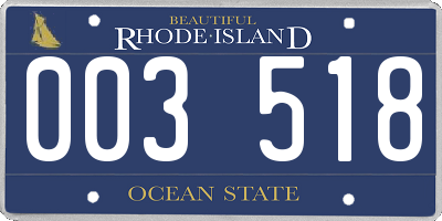 RI license plate 003518