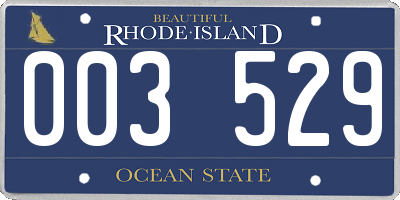 RI license plate 003529