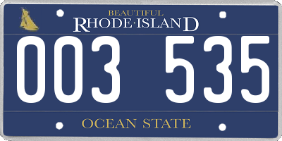 RI license plate 003535