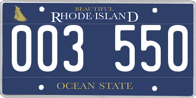 RI license plate 003550