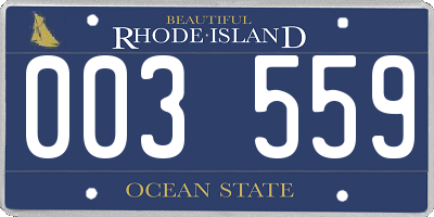 RI license plate 003559