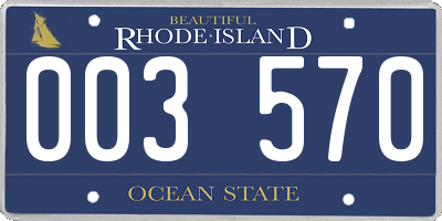 RI license plate 003570