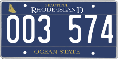 RI license plate 003574