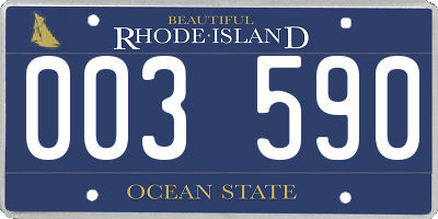 RI license plate 003590