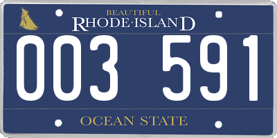 RI license plate 003591