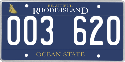 RI license plate 003620