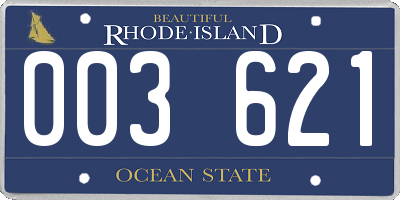 RI license plate 003621