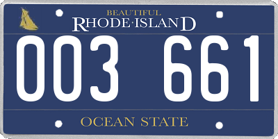 RI license plate 003661