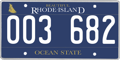 RI license plate 003682