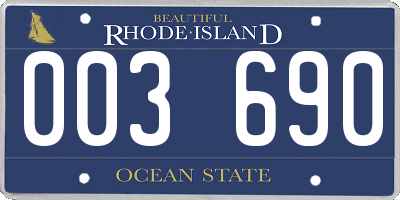 RI license plate 003690