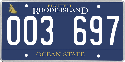 RI license plate 003697