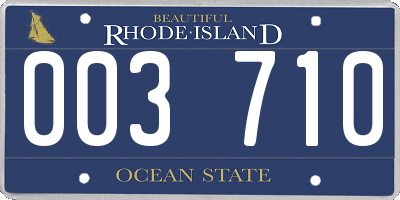 RI license plate 003710