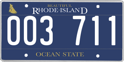 RI license plate 003711