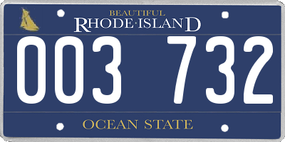 RI license plate 003732