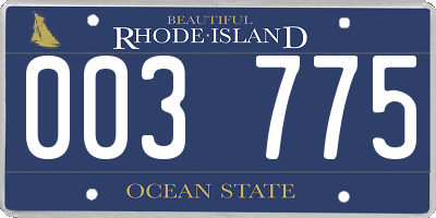 RI license plate 003775
