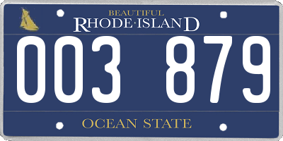 RI license plate 003879